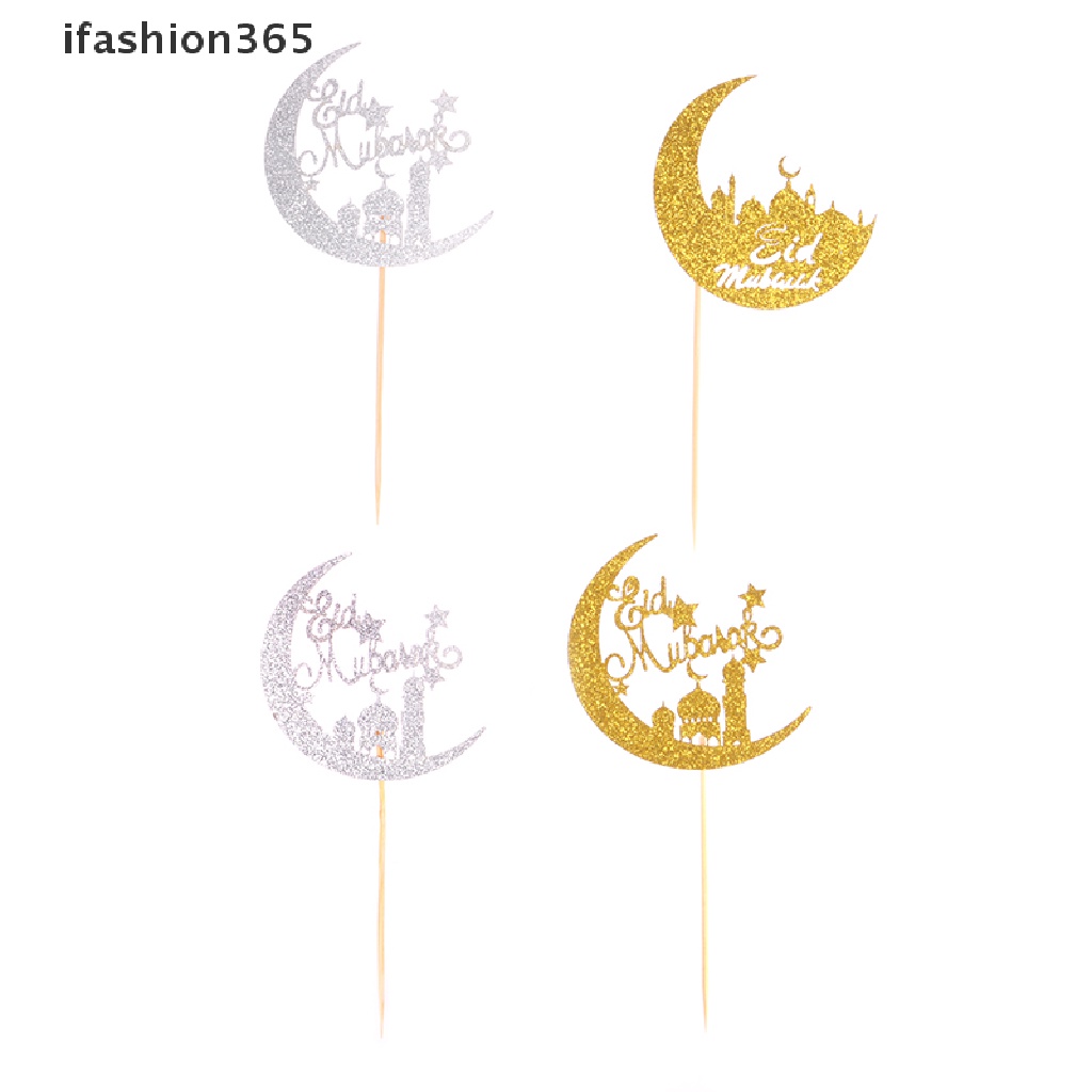 Topper Bằng Acrylic Dùng Trang Trí Bánh Kem DIY ifashion365] Eid Mubarak