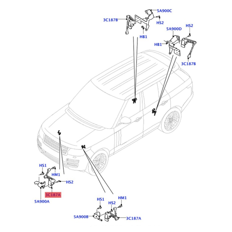 1 Cái LR LR033256 Cảm Biến Mực Treo Phía Trước Cho Land Rover Range Rover Sport / Range Rover 2013-2017 Discovery 2017