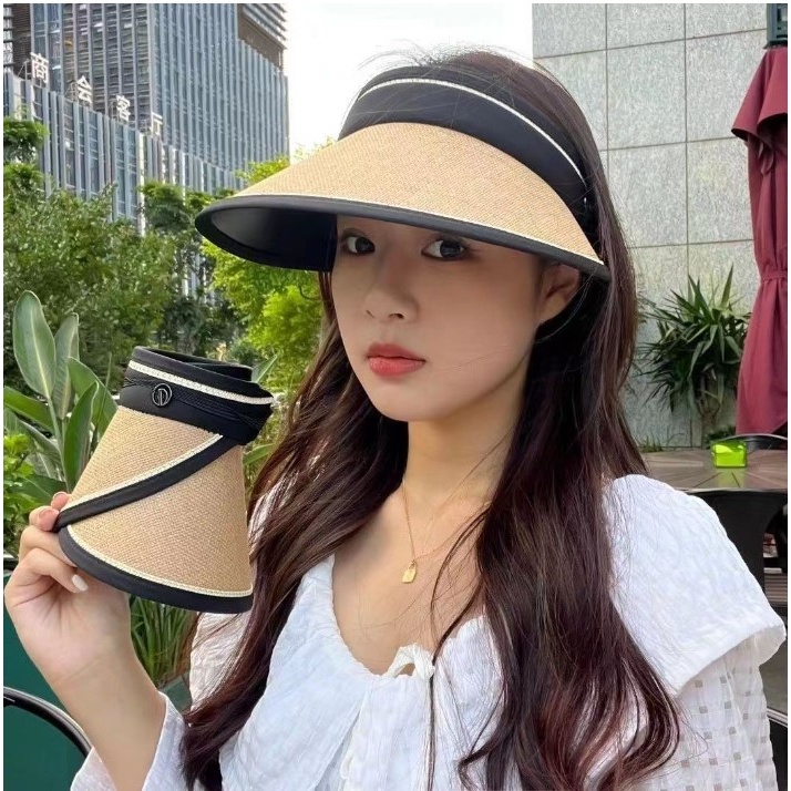 Nón chóp nữ, nón cói nửa đầu Hot Trend chống nắng vành rộng chống tia UV