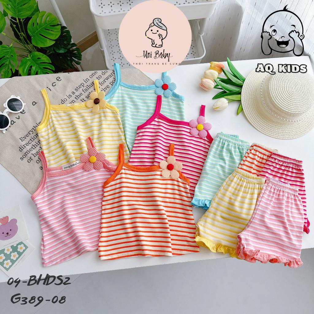 Unibaby Đồ Bộ Hai Dây Bé Gái, Bộ Thun Lạnh Minly Baby Cho Bé Gái 0 1 2 3 4 5 6 7 Tuổi - BHDS2