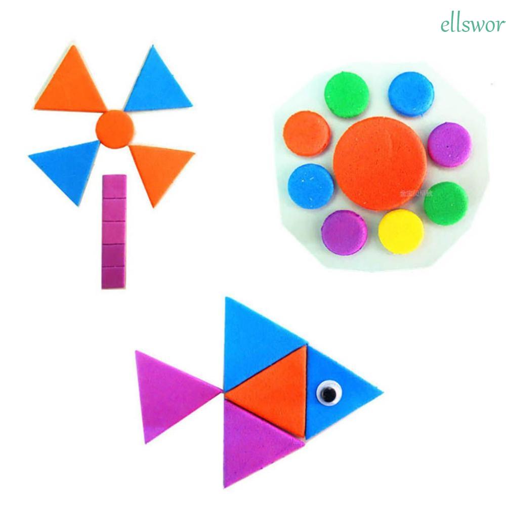 Miếng Dán Xốp EVA Nhiều Kích Cỡ Tự Dính DIY Giáo Dục Cho Bé