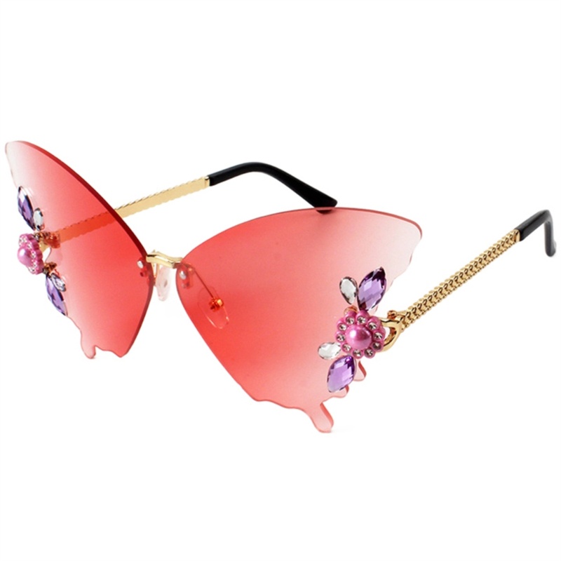 Kính Mát Hình Bướm Màu Gradient Phong Cách Vintage Cho Thanh Thiếu Niên