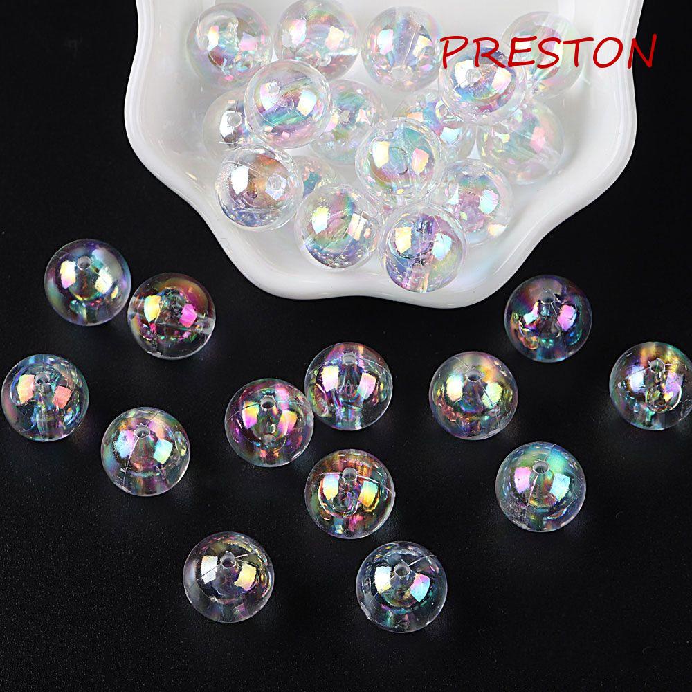 Set 50-1000 Hạt Nhựa AB Trong Suốt Nhiều Màu Sắc Làm Trang Sức|Chuỗi Hạt Tròn Bằng Acrylic Chất Lượng Cao