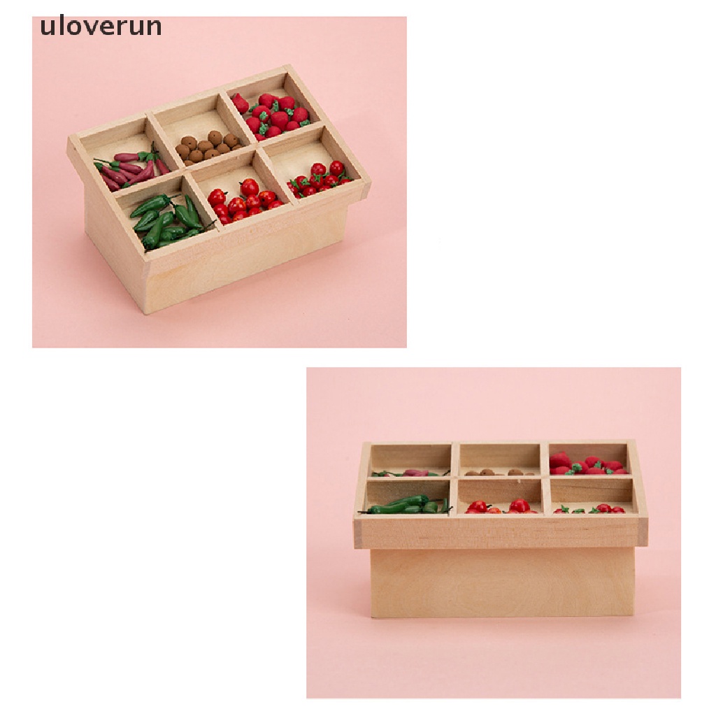 Uloverun Mô Hình Kệ Trái Cây mini Tỉ Lệ 1: 12 Trang Trí Nhà Búp Bê