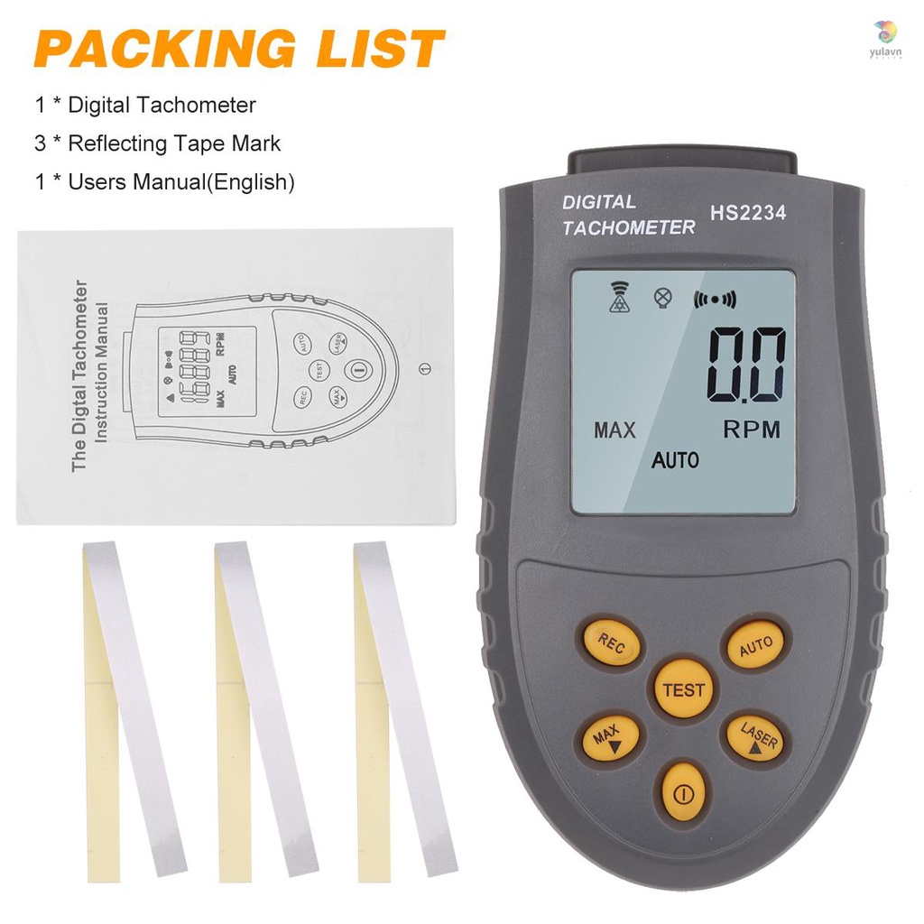 Máy Đo Tốc Độ Kỹ Thuật Số Tự Động Với Màn Hình LCD Và Đèn Nền Tốc Độ Cao Chuyên Dụng