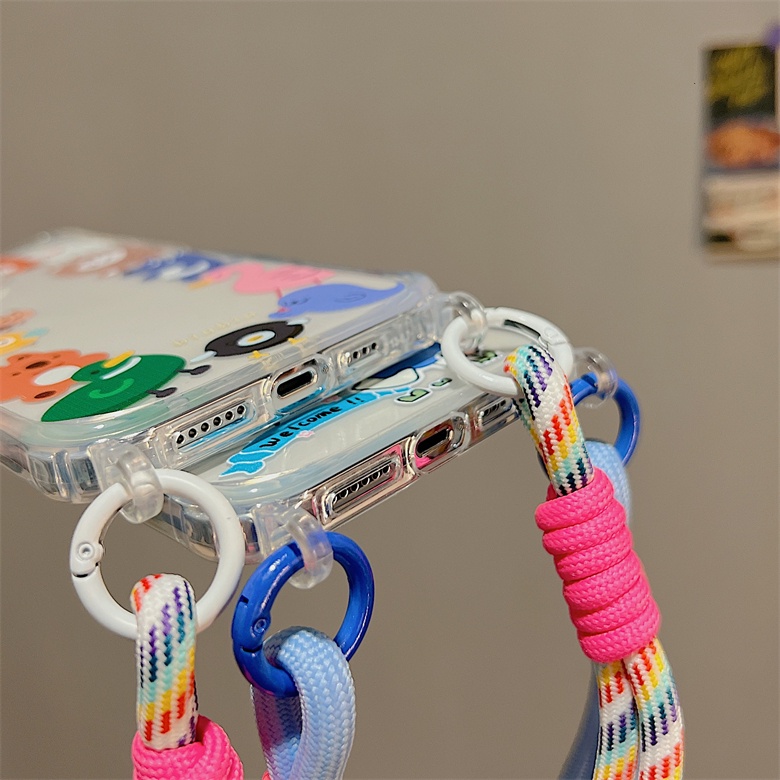 Ốp Điện Thoại TPU Dẻo Trong Suốt Họa Tiết Hoạt Hình Đơn Giản Chống Sốc Chống Rơi Cho iphone 12 14 13 11 Pro Max