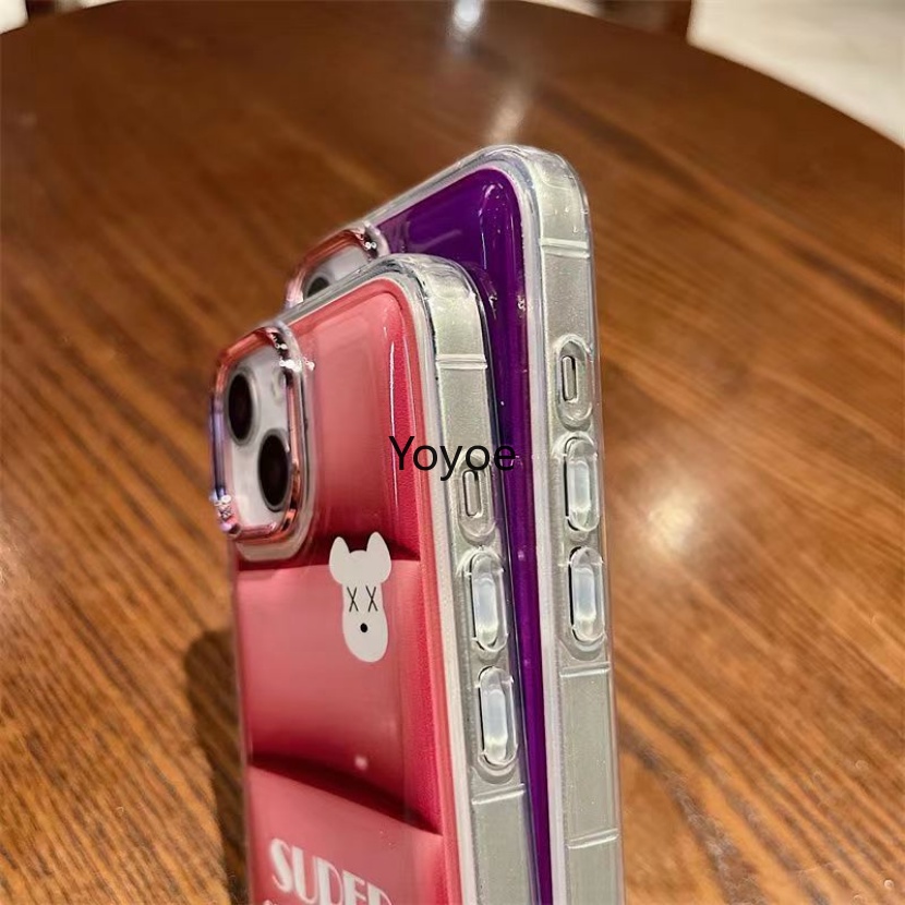 Ốp Điện Thoại Mềm Mạ Điện Chống Sốc In Hình Gấu Hoạt Hình Cho iPhone 14 11 12 13 Pro Max X XS XR 7 8 Plus SE