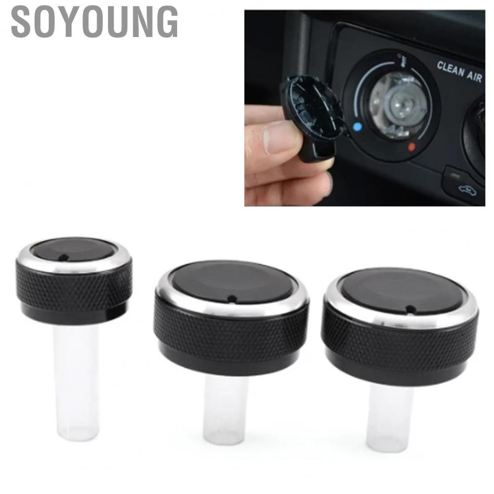 Soyoung Air Conditioning Knob  AC Control Long Lasting High Strength Aluminium Alloy for Autos