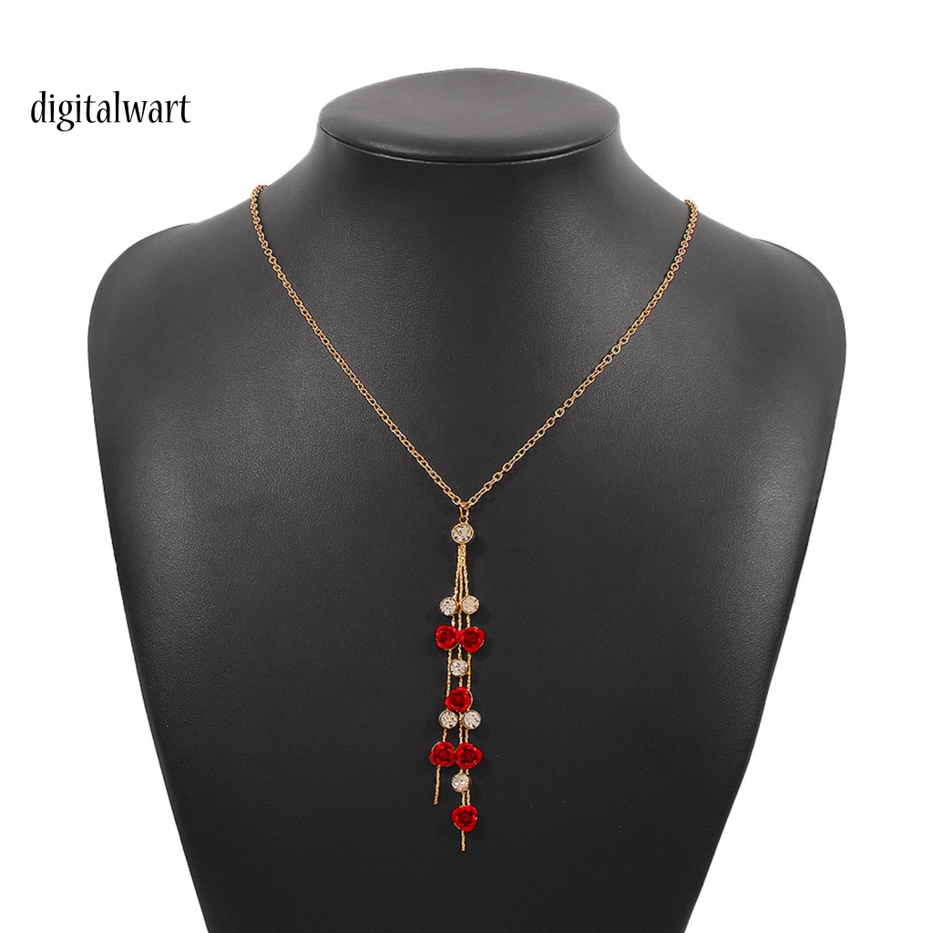 Kỹ Thuật Số| 1 Bộ Vòng cổ Và Bông Tai Dáng Dài Đính Đá Màu Sắc Tương Phản Dành Cho Nữ