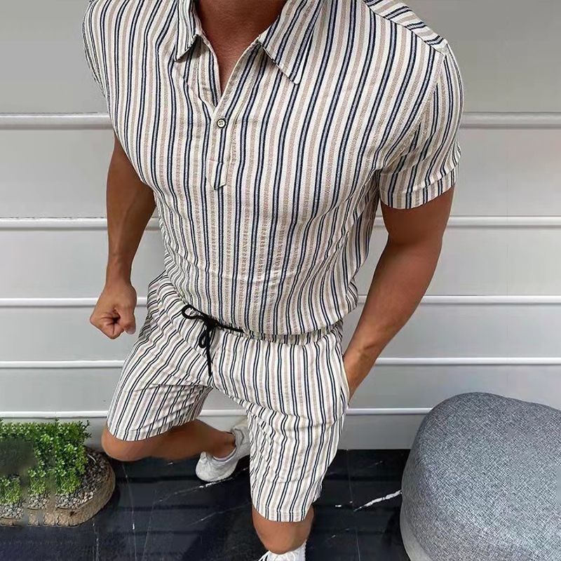 Bộ Áo Sơ Mi Ngắn Tay In Họa Tiết + Quần Xinh Xắn Dành Cho Nữ