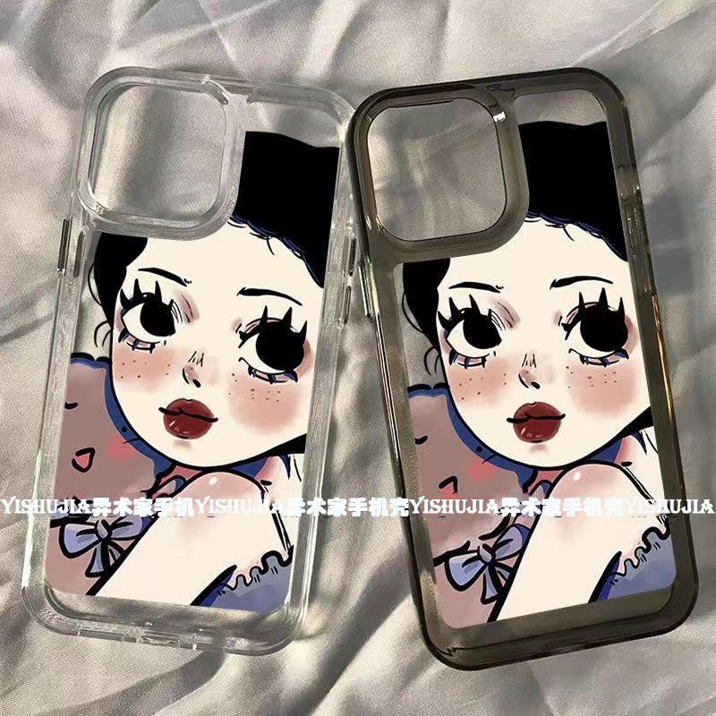 ✅Ốp Điện Thoại Họa Tiết Cô Gái Dễ Thương Cho Iphone ProiPhone14 12 / X Promax XR 13 11 PD2E