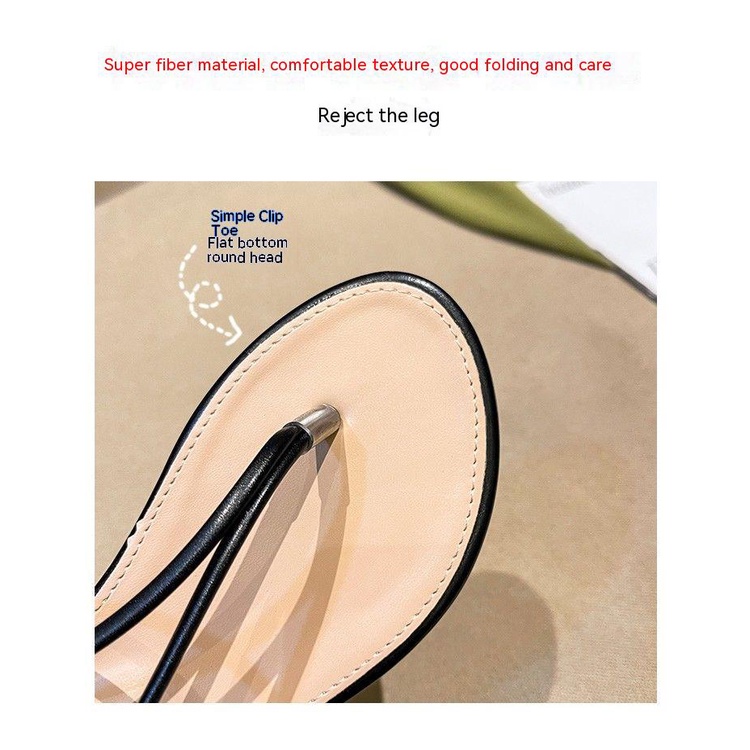 Giày Sandal Đế Bằng Hở Ngón Phối Dây Xinh Xắn Thời Trang Mùa Hè Cho Nữ