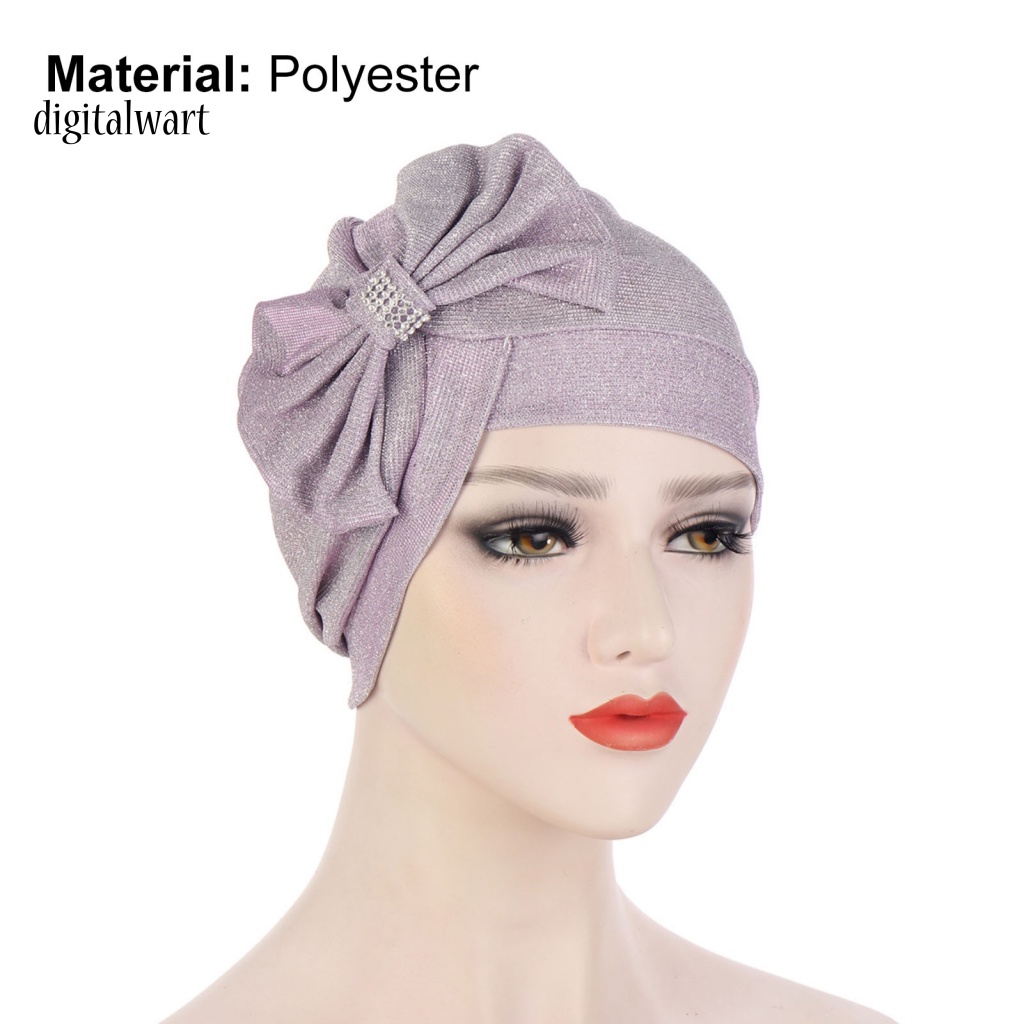 Kỹ Thuật Số| Mũ Turban Thắt Nơ Chéo Màu Sắc Thời Trang Cho Nữ