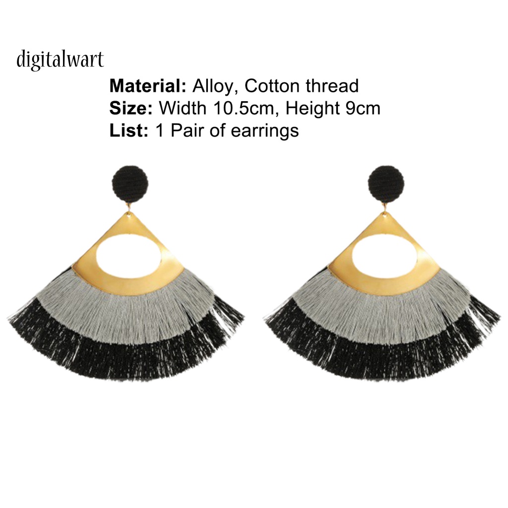 Kỹ Thuật Số| 1 Đôi Bông Tai Tua Rua Dáng Dài Phong Cách Bohemian Thời Trang Cho Nữ