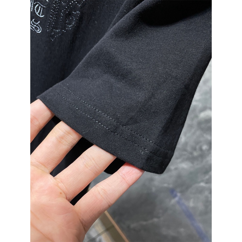 Áo Thun Tay Ngắn Chro88me 8-Cổ Thêu Họa Tiết Bằng Da Cổ Điển