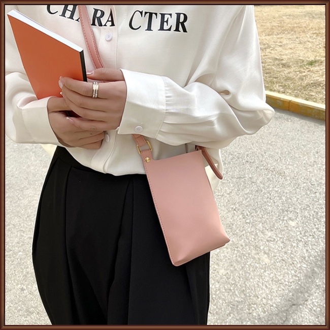 Túi Da Đeo Chéo Mini Đựng Điện Thoại Phong Cách Retro Thời Trang Cho Nữ