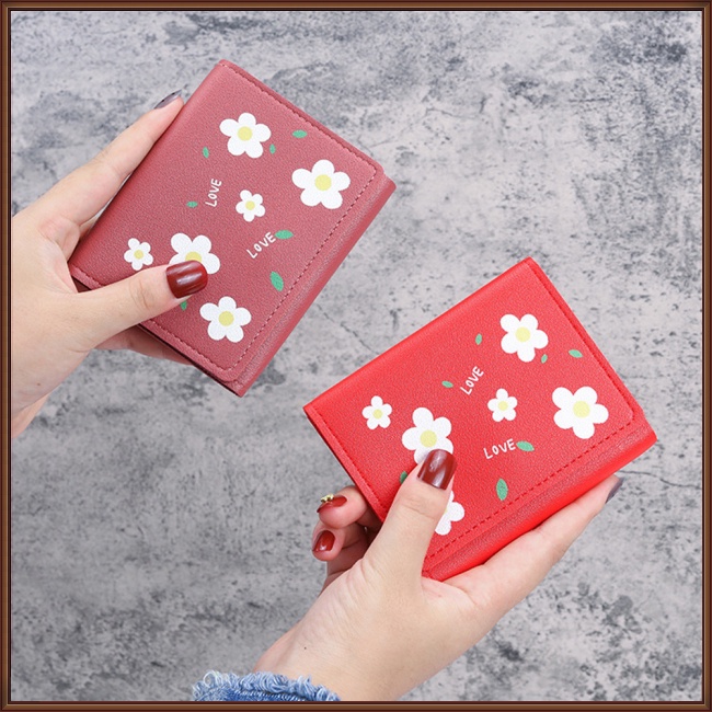 Ví Da Gập 3 In Họa Tiết Nhiều Màu Sắc Thời Trang Thoải Mái Cho Nữ