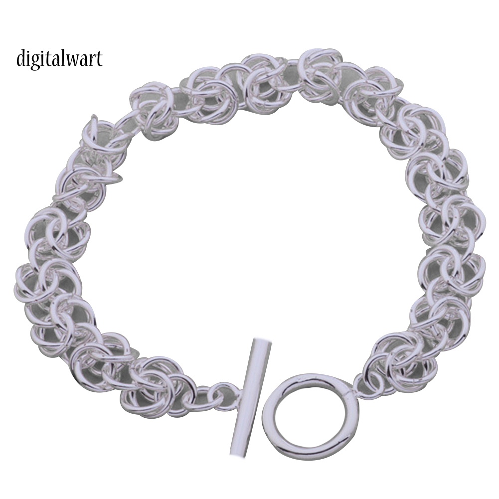 Kỹ Thuật Số| Vòng Tay Mạ Bạc Thiết Kế Tối Giản Cho Nữ