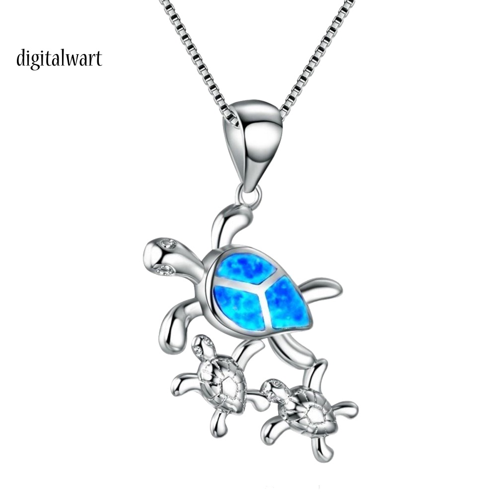 Kỹ Thuật Số| Vòng cổ HợP Kim HìNh RùA ĐíNh NgọC MắT MèO Dễ Thương