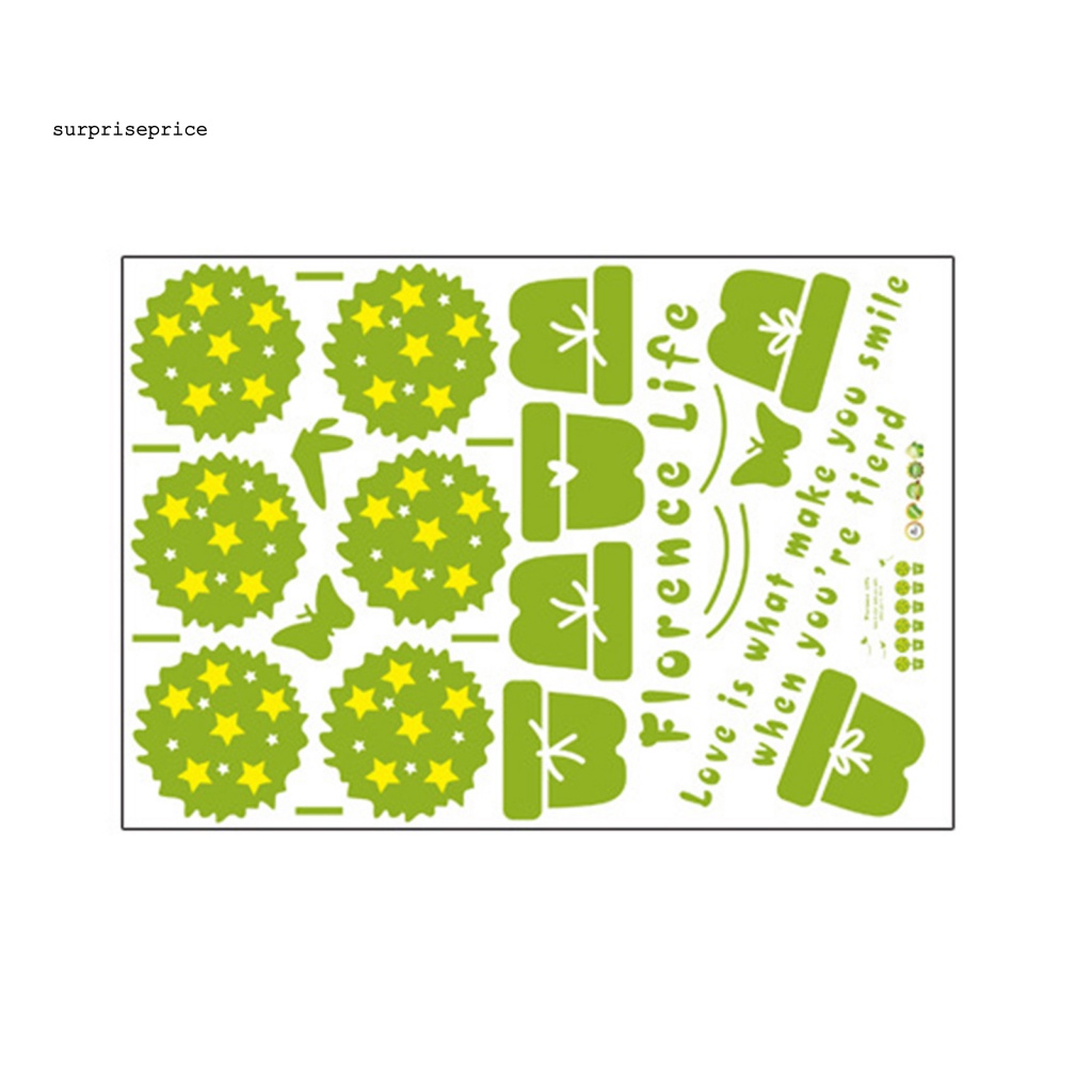 Sticker PVC Dán Tường Chống Thấm Nước Họa Tiết Cây Cối Trang Trí Phòng Khách