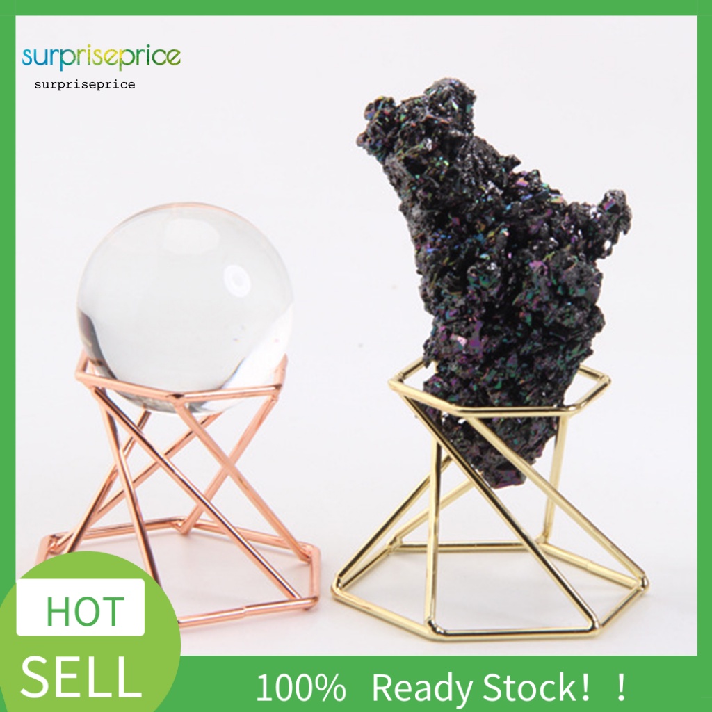 Giá Đỡ Trưng Bày Đá Khoáng Hình Cầu Bằng Kim Loại Sáng Tạo Cho Kính Áp Tròng Thủy Tinh