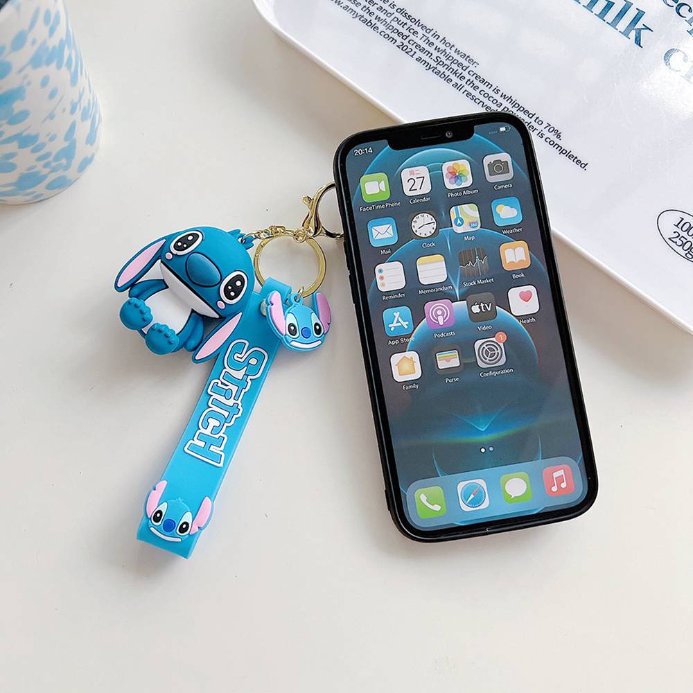 Ốp Điện Thoại Hình Stitch Có Móc Khóa Cho iPhone 7 8 Plus SE 2020 X XS Max XR 11 12 13 14 Pro Max