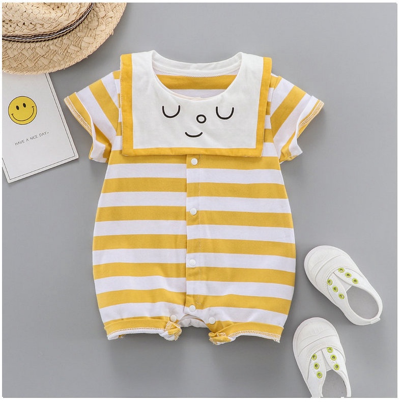 Áo Liền Quần Tay Ngắn Siêu Dễ Thương Dành Cho Bé Sơ Sinh