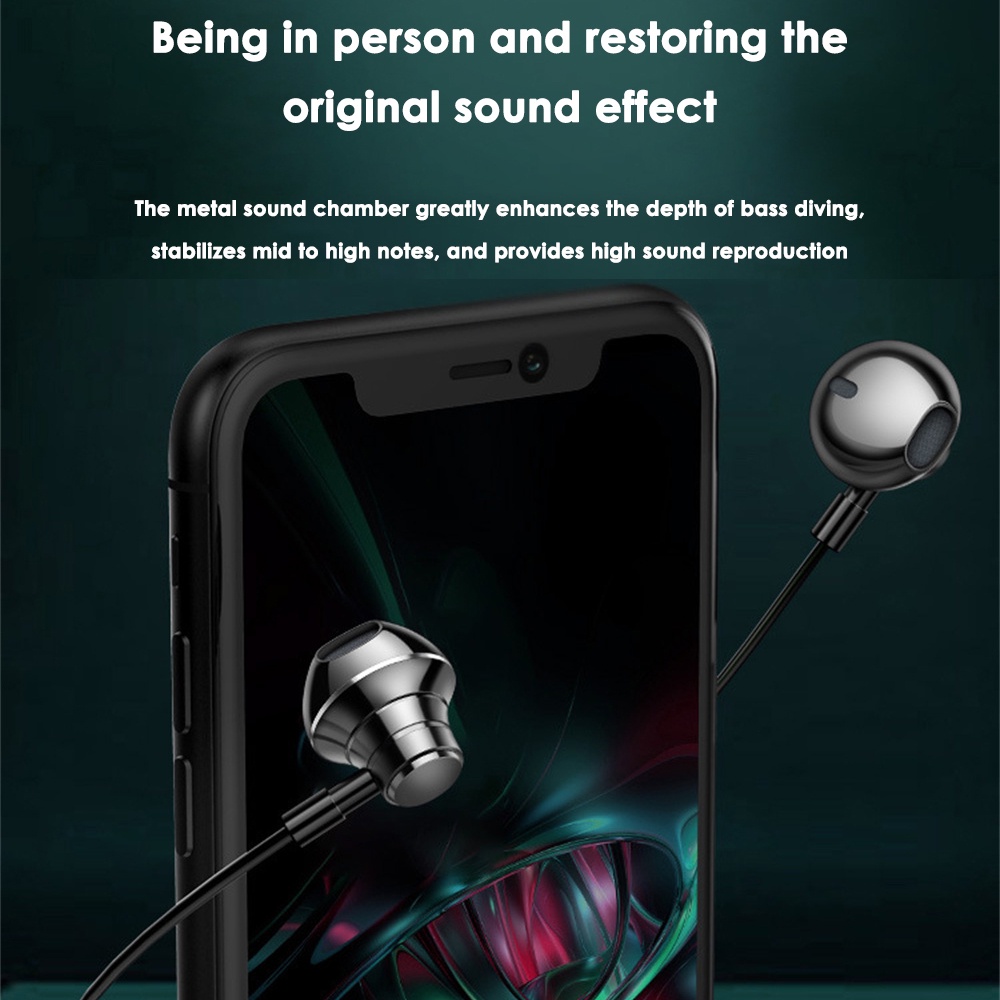 Tai Nghe Có Dây Sẵn Sàng Tai Nghe Nhét Tai Khử Tiếng Ồn Type-C 3.5Mm Siêu Trầm Hifi