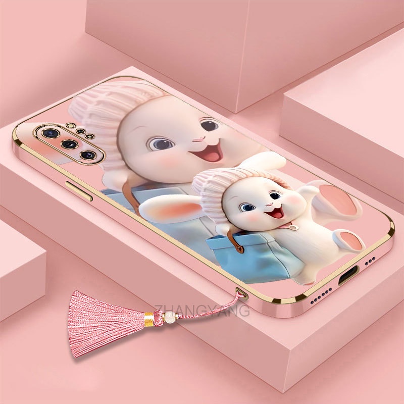 Ốp lưng Samsung note 10 Pro note 10 note 9 note 8 Silicon Viền Thẳng Họa Tiết Chú Thỏ Nhiều Màu Dễ Thương Kèm Dây Đeo Cho Samsung note 10 Pro note 10 note 9 note 8