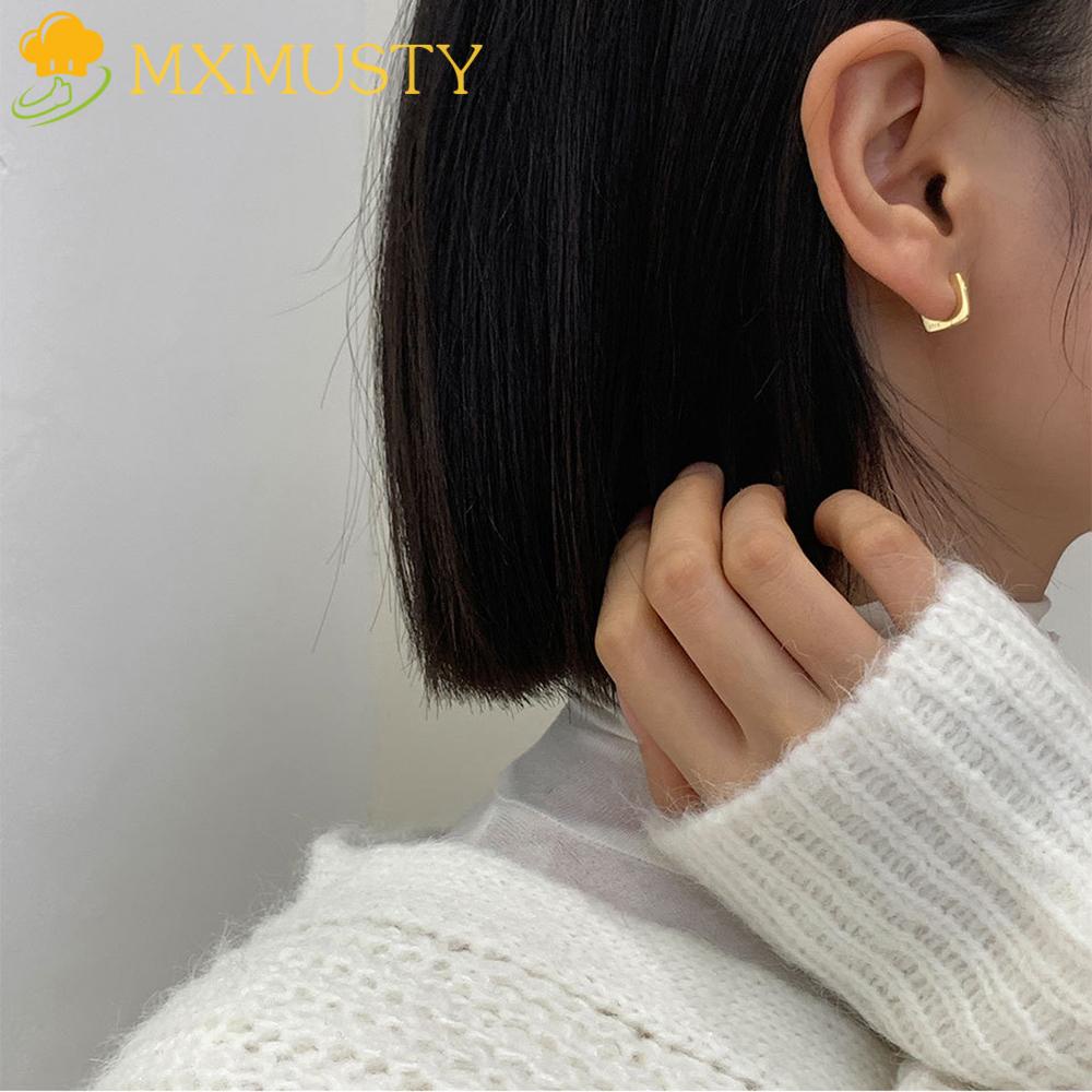 Khuyên Tai Tròn Phong Cách Pháp Mới Cho Nữ|Bông Tai Màu Sắc Bạc Thời Trang