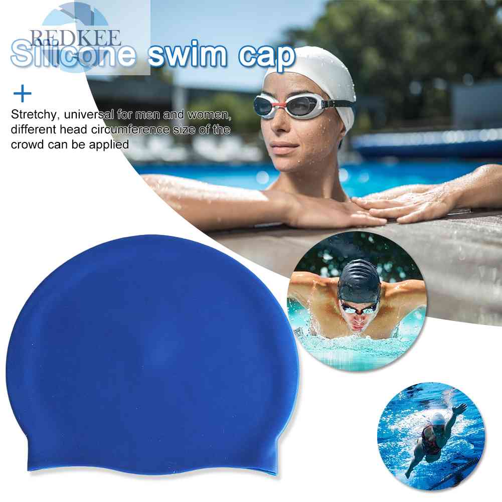 Mũ Bơi Co Giãn Bằng Silicon Thoải Mái Tiện Dụng Cho Các Môn Thể Thao Dưới Nước
