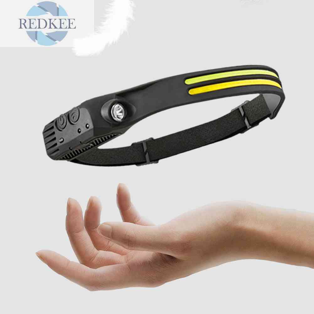 Đèn LED COB Đeo Trán Cảm Ứng Mạnh Mẽ Cắm Trại Ngoài Trời