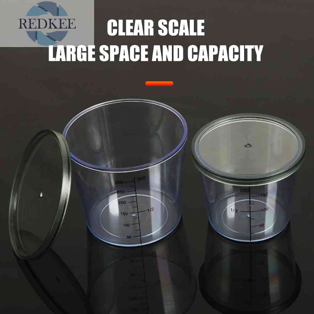 Set 4 Cốc Đo Lường Kèm Vỏ Đựng Mồi Câu Cá Tiện Dụng