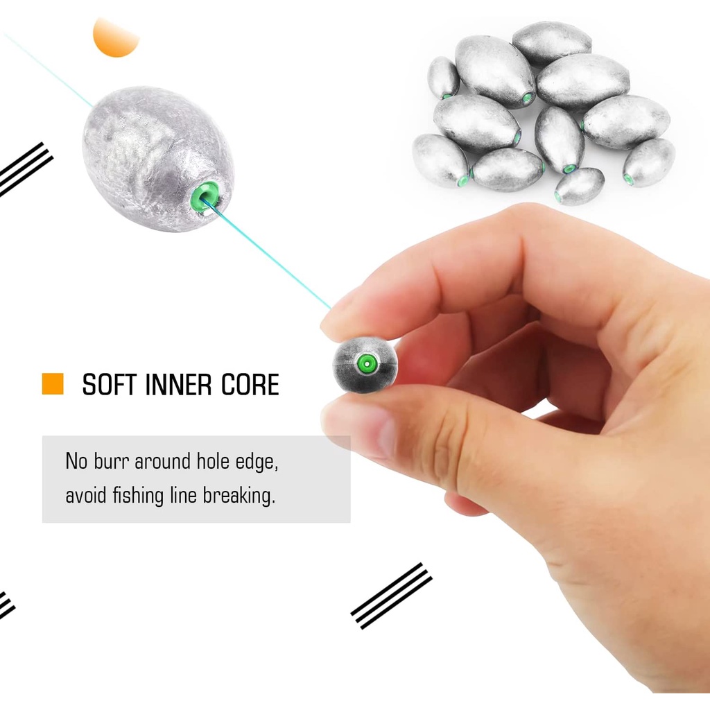 1 Chì Câu Cá Bằng Chì Trọng Lượng Nước Mặn Hình Oval