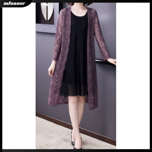 Áo Khoác Cardigan Ren Mỏng Tay Dài Chống Nắng Nhiều Màu Sắc Xinh Xắn Cho Nữ