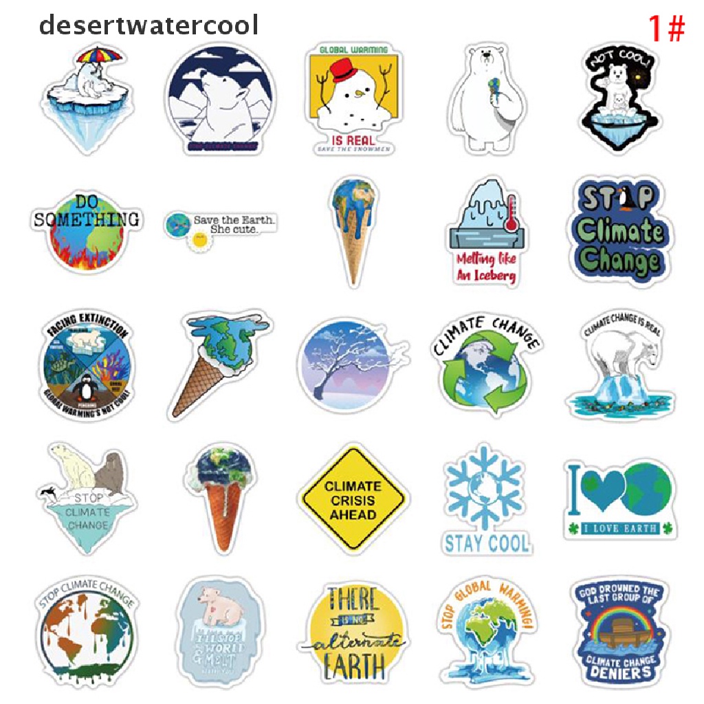 Set 50 Sticker Họa Tiết Graffiti Dán Trang Trí Đàn Guitar