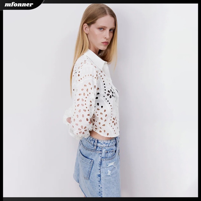 Áo Khoác Cardigan Tay Dài Phồng Thêu Họa Tiết Màu Sắc Thời Trang Cho Nữ