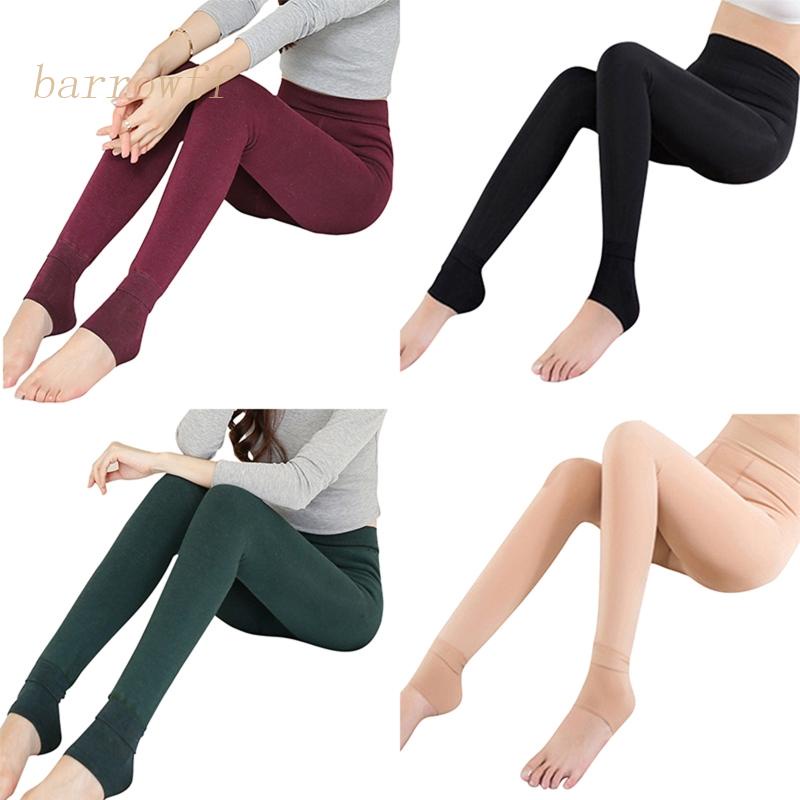 Quần Legging Lót Lông Cừu Dày Giữ Ấm Lưng Cao Thời Trang Mùa Đông Cho Nữ