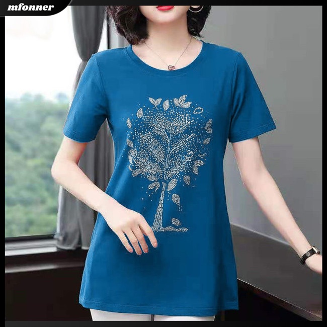 Áo Thun Tay Ngắn Cổ Tròn Màu Sắc Đơn Giản Cho Nữ