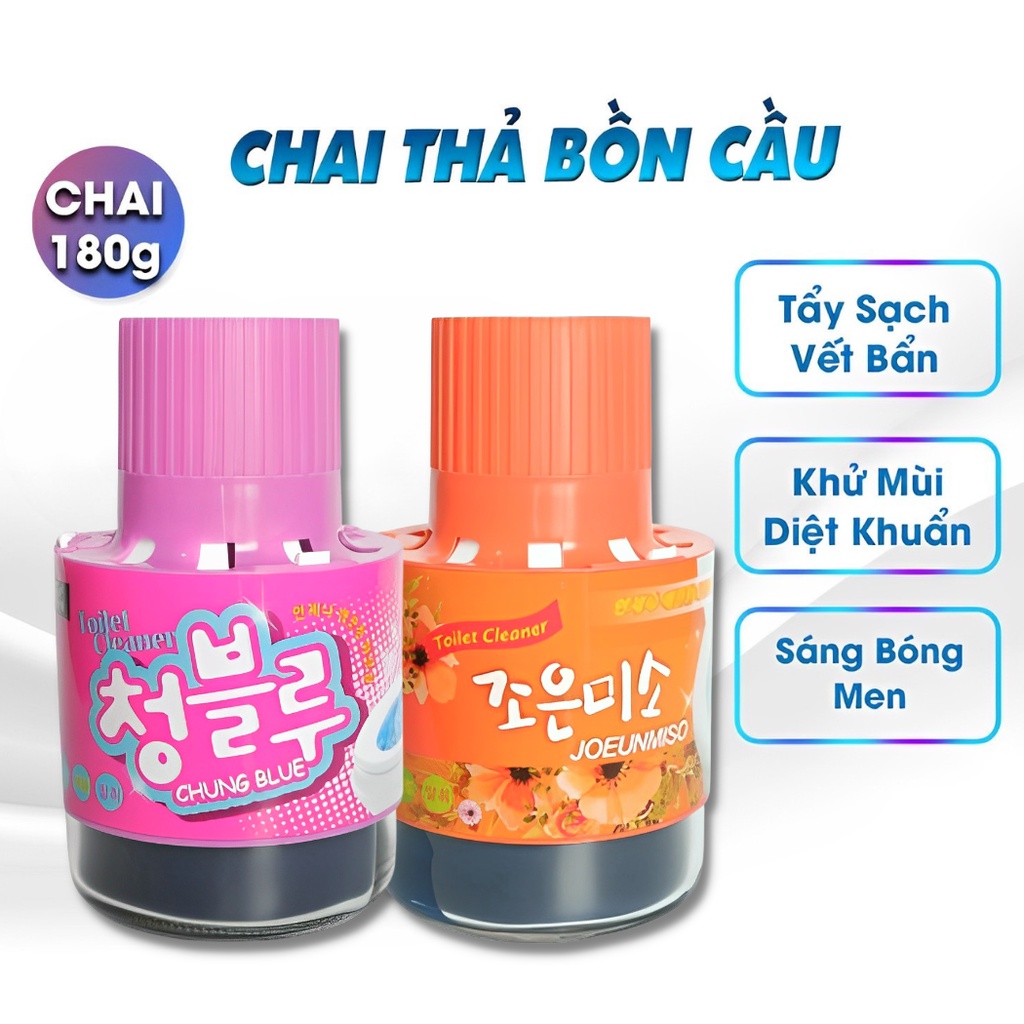 Gel Khử Mùi Bồn Cầu - Viên Thả Bồn Cầu Hanvit Tẩy Bồn Cầu Làm Thơm Ngăn Khuẩn 180g