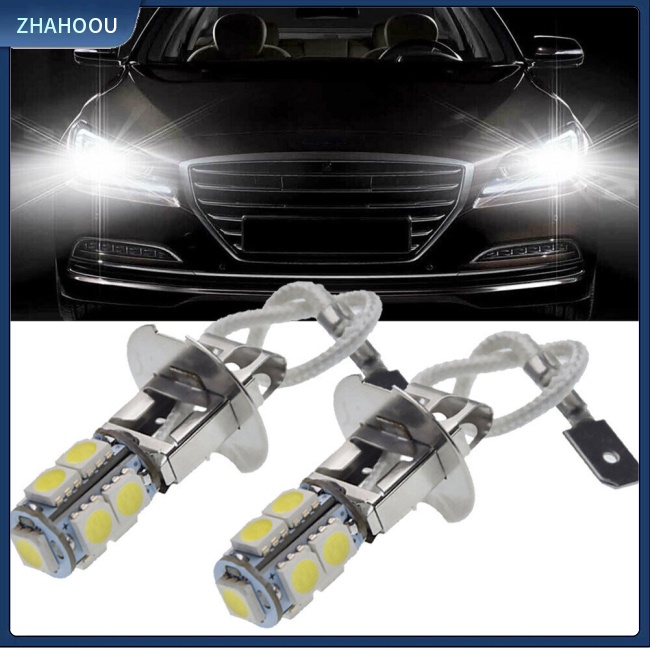 ☃Nhà Cửa☃ Set 2 Đèn Pha Led H3 Ánh Sáng Trắng 6000k 360 Độ Chuyên Dụng Cho Xe Hơi