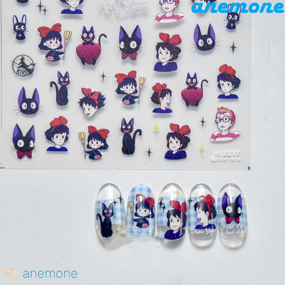 Miếng Dán Móng Tay Hình Mèo Hoạt Hình Vui Nhộn