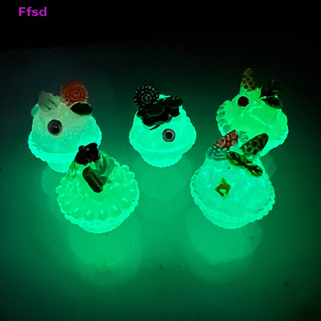 {Ffsd} Set 5 Phụ Kiện Resin Phát Quang Trang Trí Nghệ Thuật DIY