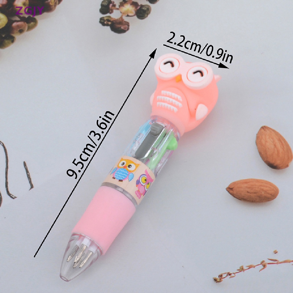 Bút Bi 4 Màu Mini Hình Động Vật Dễ Thương Mới