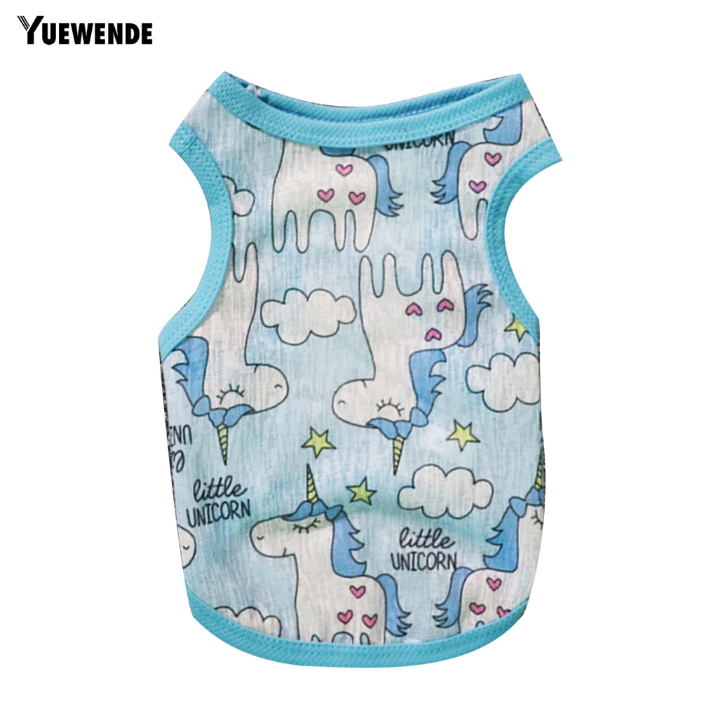 Áo Sát Nách Cổ Tròn Thoáng Khí In Họa Tiết Thời Trang Mùa Hè Cho Thú Cưng
