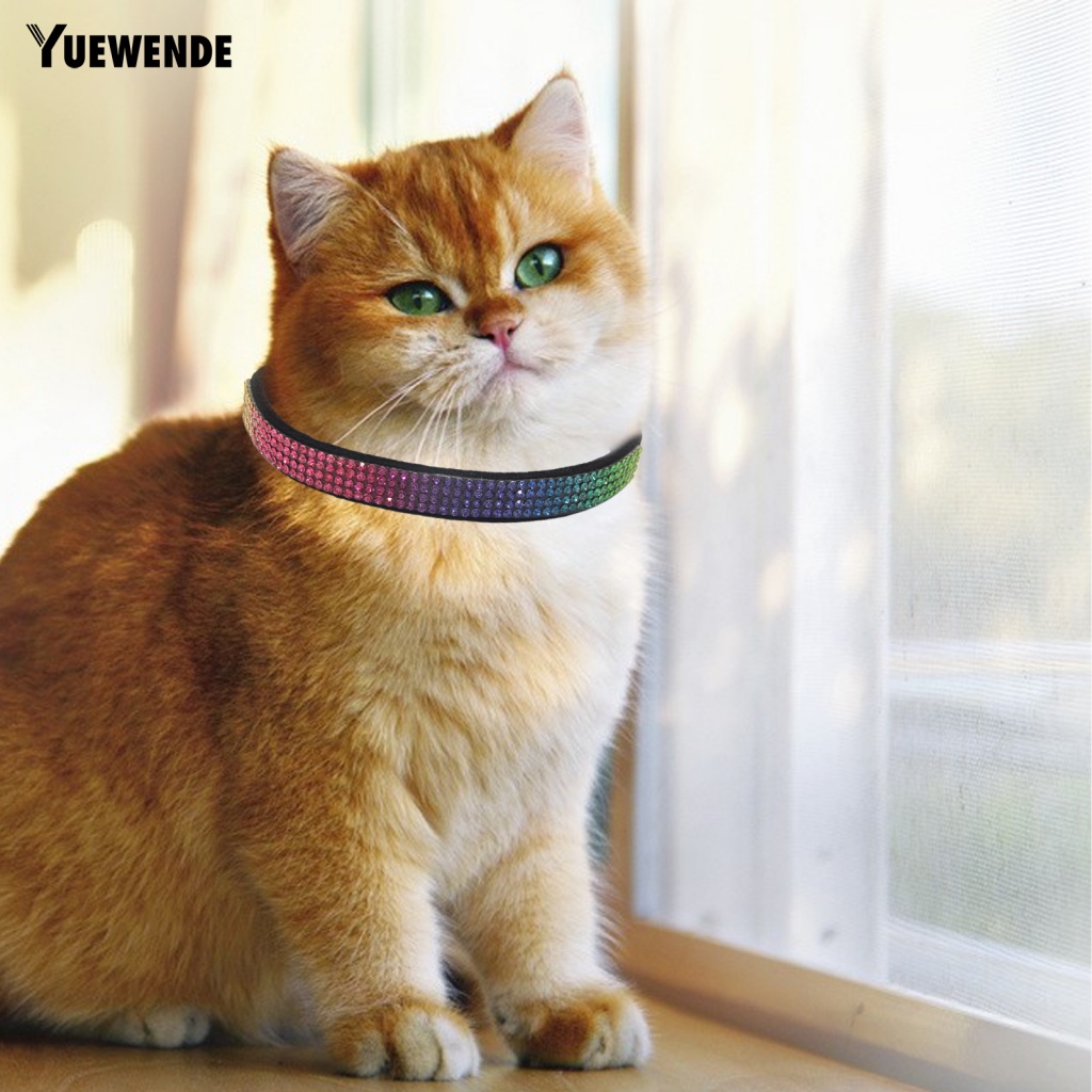 Ye.b Vòng Cổ Đính Đá 3 Kích Cỡ Thời Trang Bốn Mùa Cho Mèo