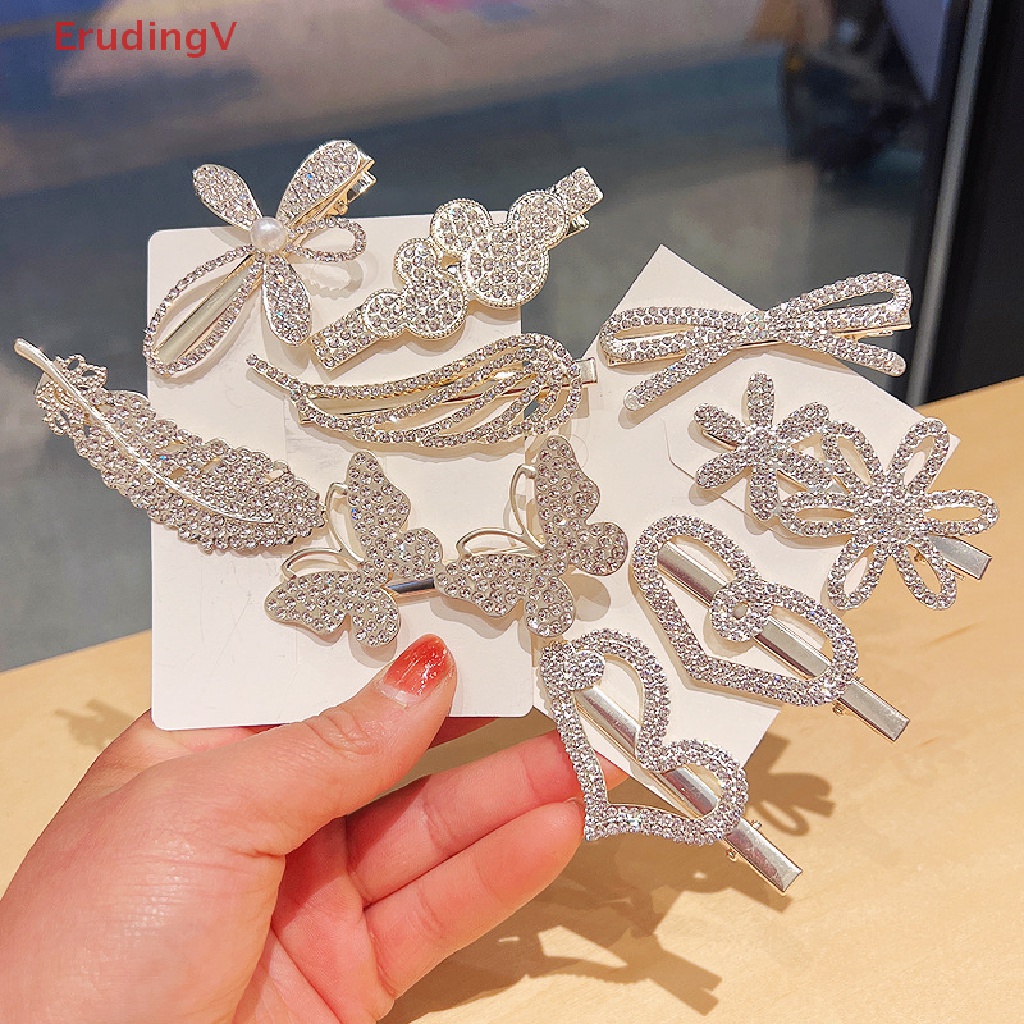 [ErudingV] Kẹp Tóc Mái Hình Hoa Bướm Trái Tim Bằng Kim Loại Phong Cách Hàn Quốc Cho Nữ [Mới]