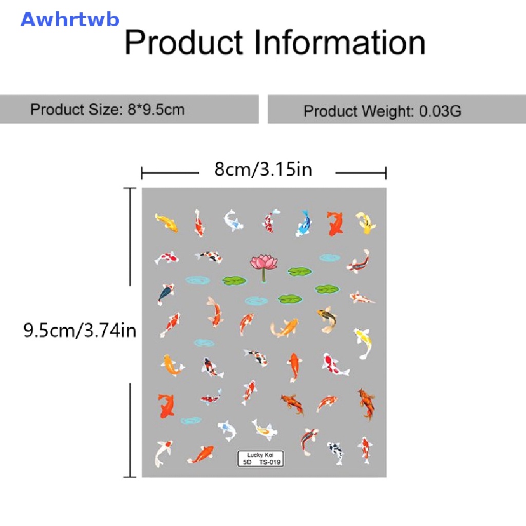 1 Tờ Sticker Dán Móng Tay Hình Bướm 5D Mới