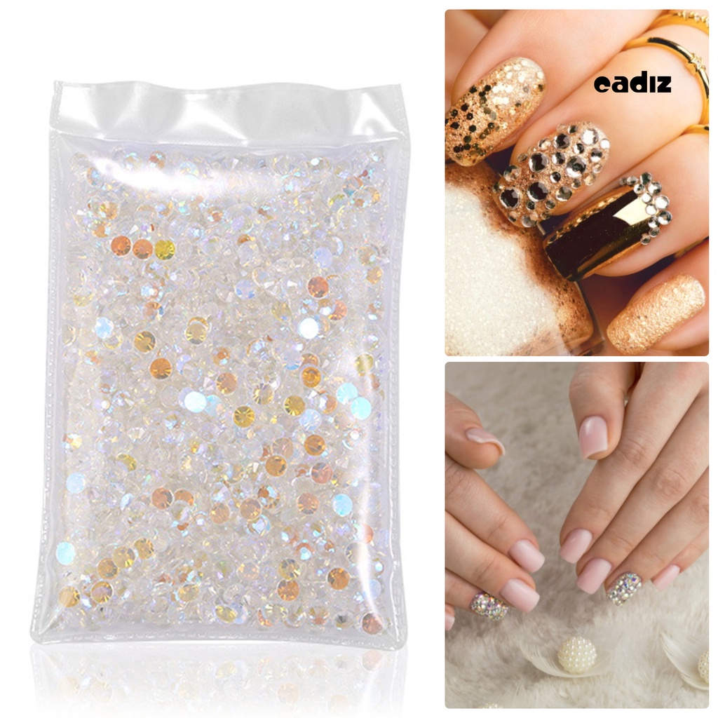 1 Túi Đá Pha Lê Trong Suốt Lấp Lánh Nhiều Kích Cỡ Trang Trí Móng Tay DIY