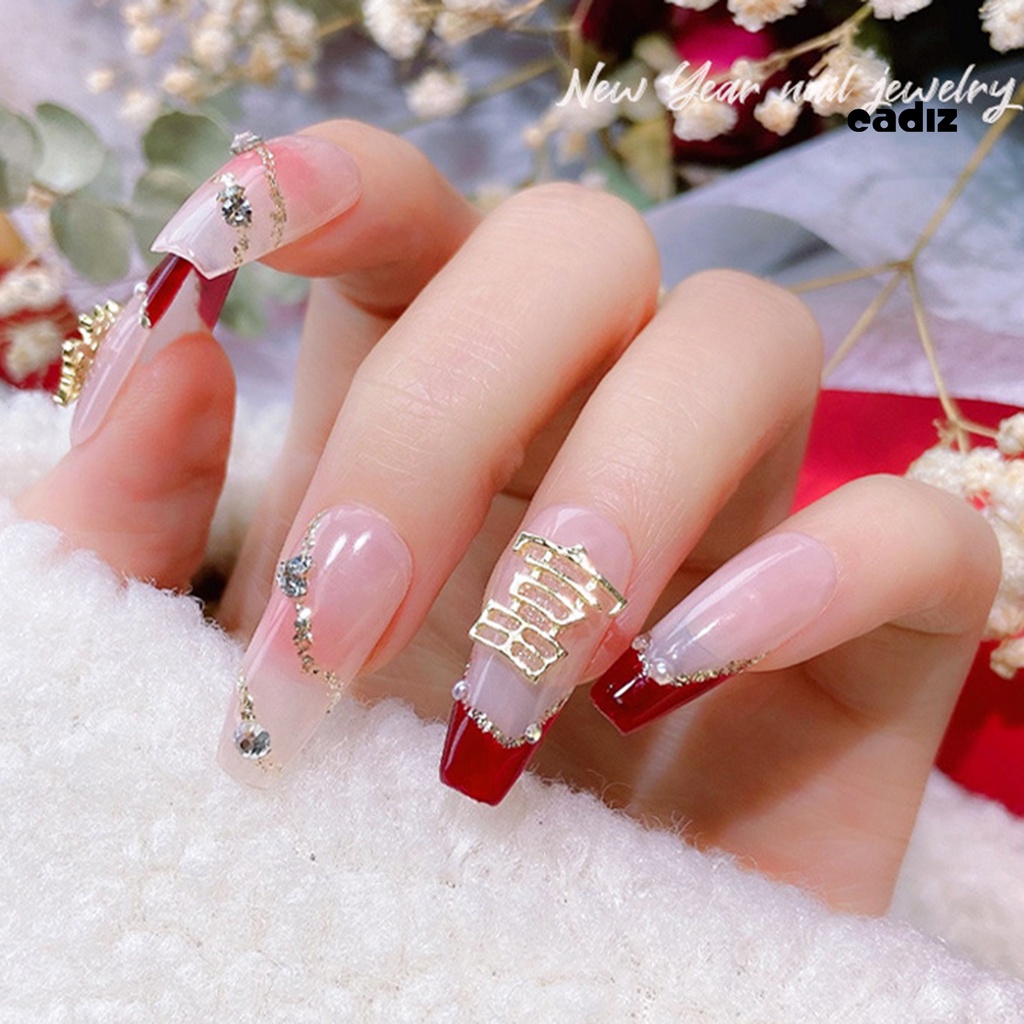 Set 20 Phụ Kiện Đá Trang Trí Móng Tay Nghệ Thuật Bằng Hợp Kim DIY